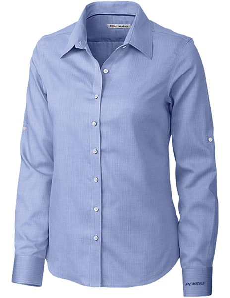 Picture of -D- Cutter & Buck Ladies Herringbone Dress Shirt